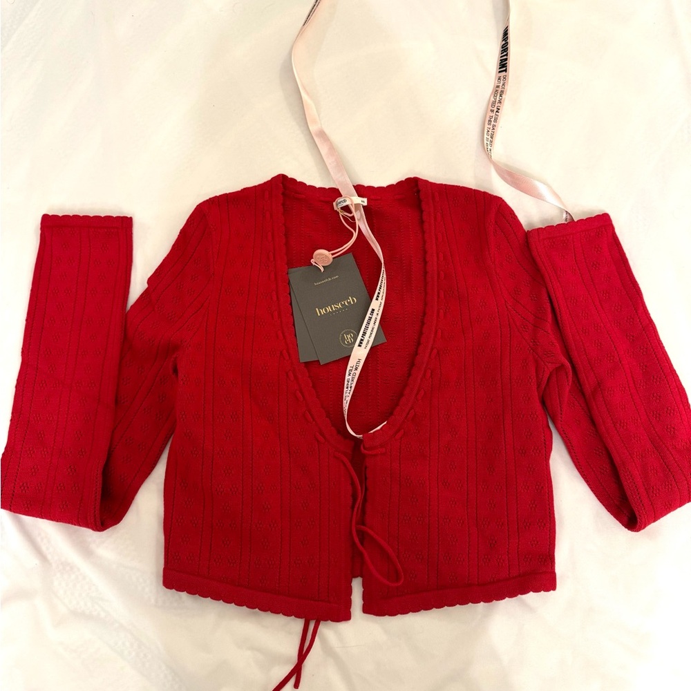 House of CVS red cardigan, NWT